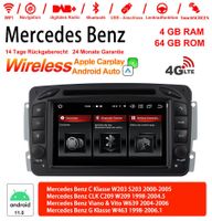7" Android 13.0 4G LTE Autoradio Für Benz C-klasse W203 W209