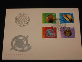 Pro Patria FDC 1995 Nr. 247 - 250 Volkskunst aus der Schweiz