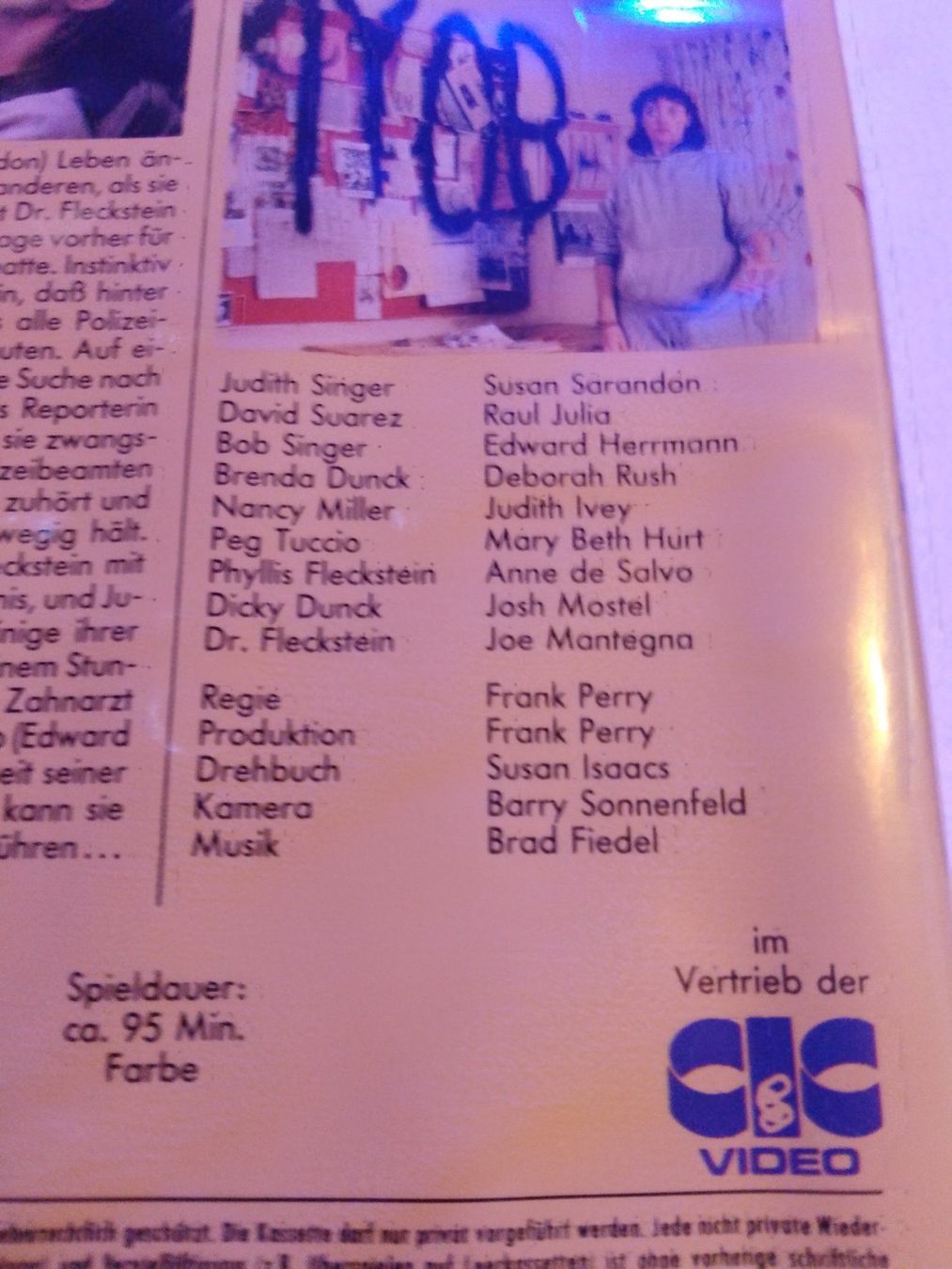 Tutti i VHS: Tödliche Beziehung -VHS CIC Video 2153 – Usato da Remetschwil venduto da Privatflohmi 1