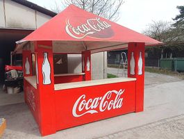 Gastro- Verkaufstheke, Coca Cola, massiv, mit Beleuchtung