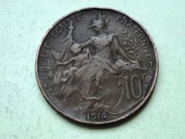 10 Centimes 1914 France République Daniel Dupuis