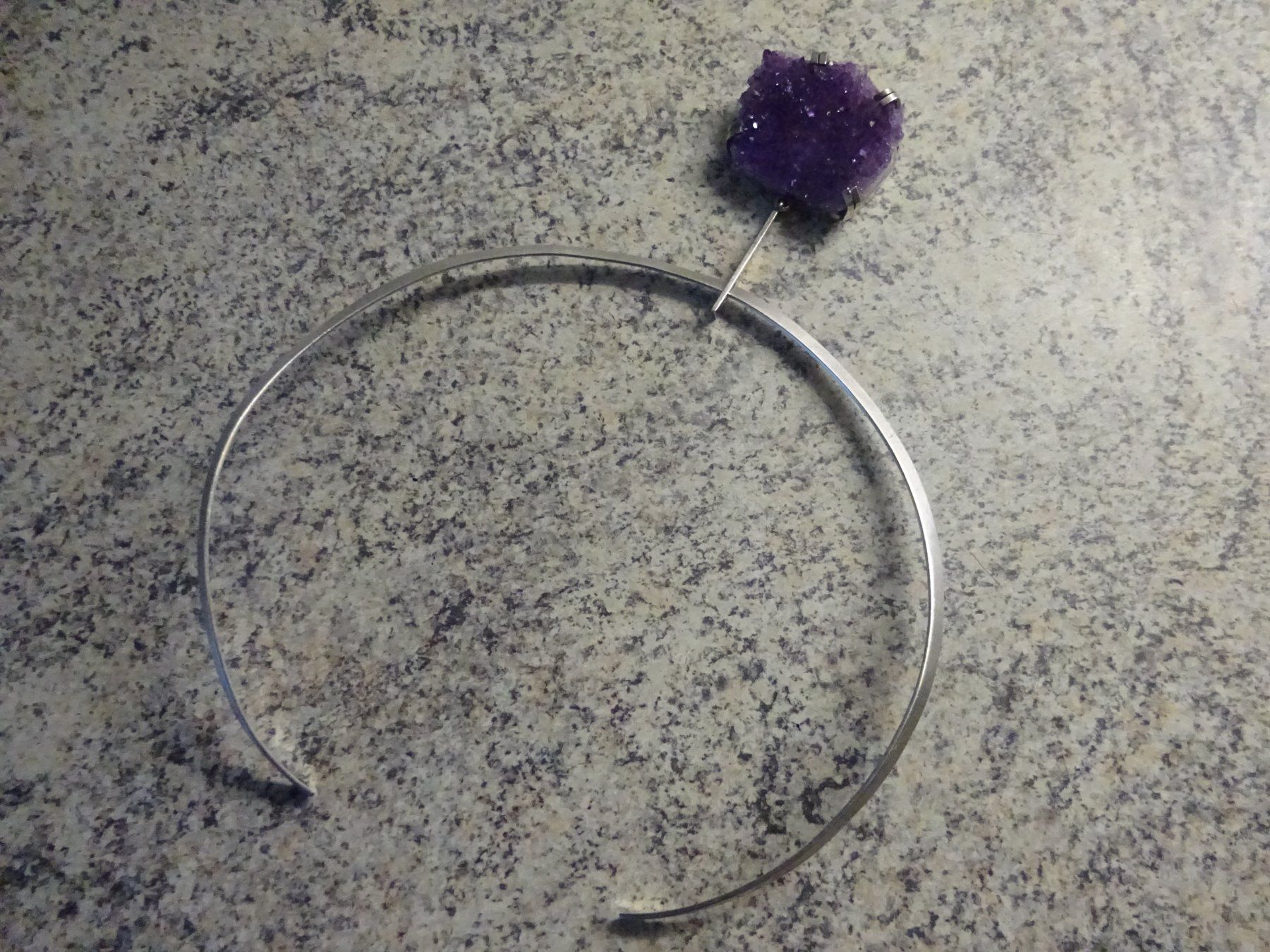 Catenine: Halsreif mit Amethyst Anhänger – Usato da Esslingen venduto da eintagammeer 8