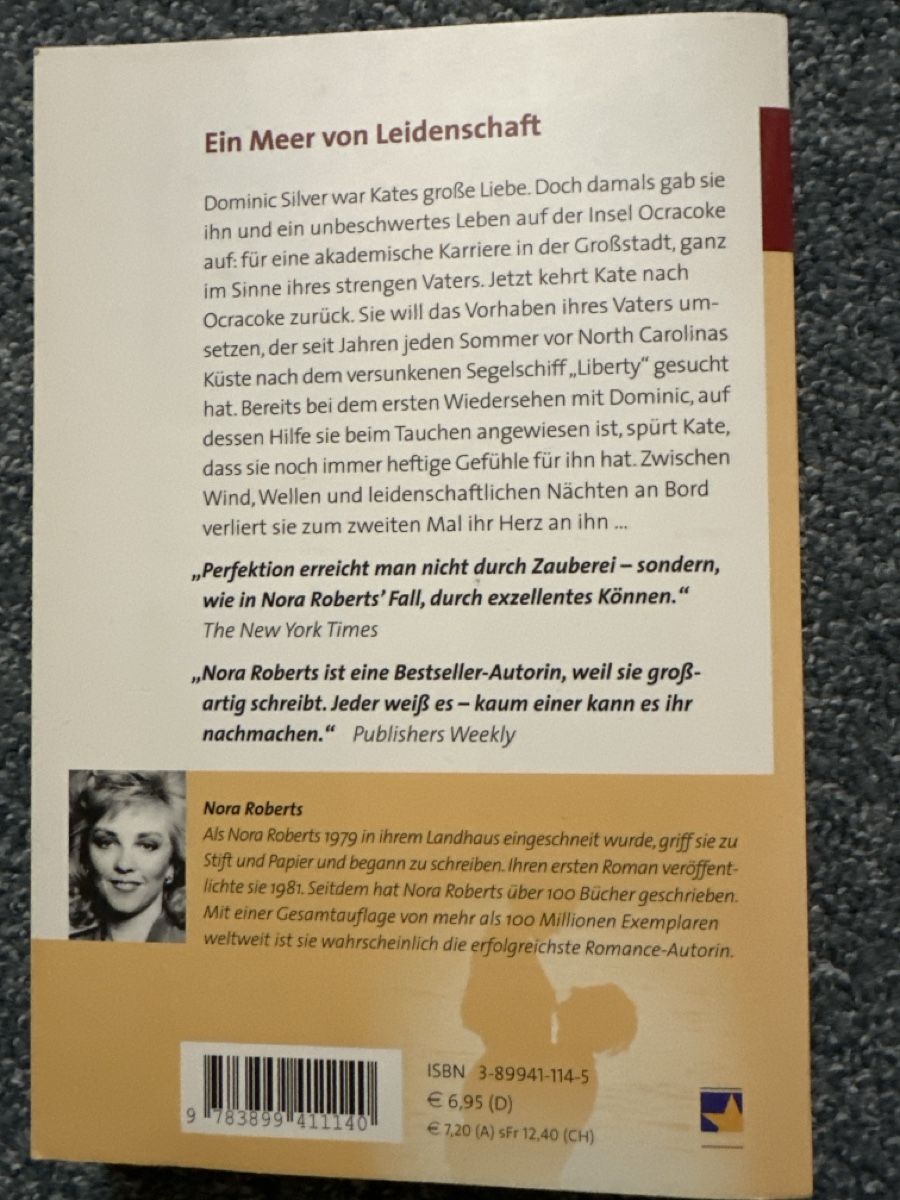 Libri: Nora Roberts Ein Meer von Leidenschaft Roman – Usato da Baltschieder venduto da YmroBe 1
