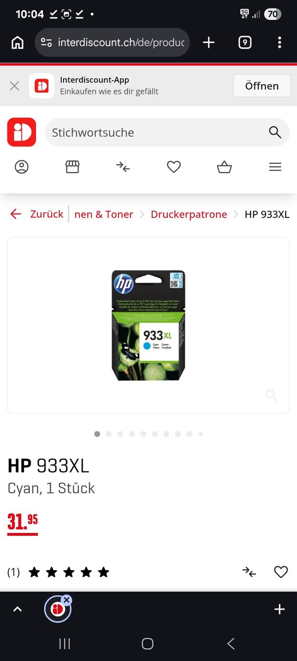 Hewlett Packard Cartucce per stampanti & toner: HP 993 XL Cyan – Nuovo e nell'imballaggio originale da Zürich venduto da zumGO 1