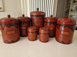 Lot de 7 boîtes metalliques Knorr vintage