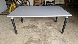 Table de bureau plateau gris 100x160x72cm