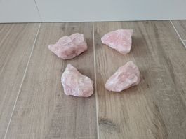 4 Rosenquarzsteine