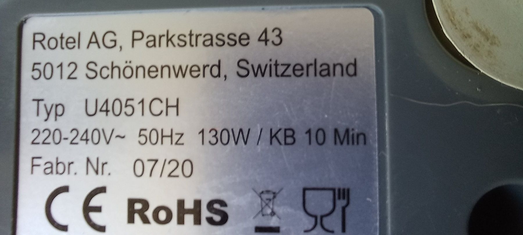 Rotel Elettrodomestici da cucina: Allesschneider / Brotschneidemaschine -  Rotel, Typ U4051CH – Usato da Solothurn venduto da kno_nj8w 4