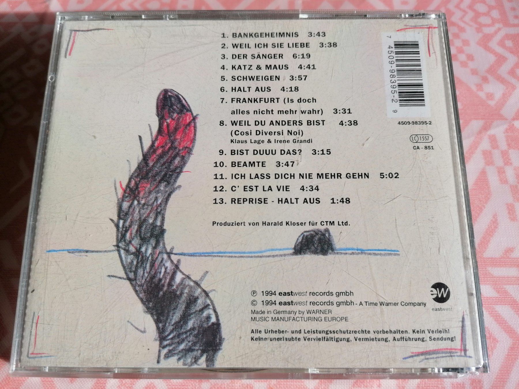 CD: KLAUS LAGE - KATZ & MAUS – Usato da Ermenswil venduto da easyric 2