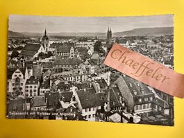 1955 Basel, Teilansicht mit Rathaus und