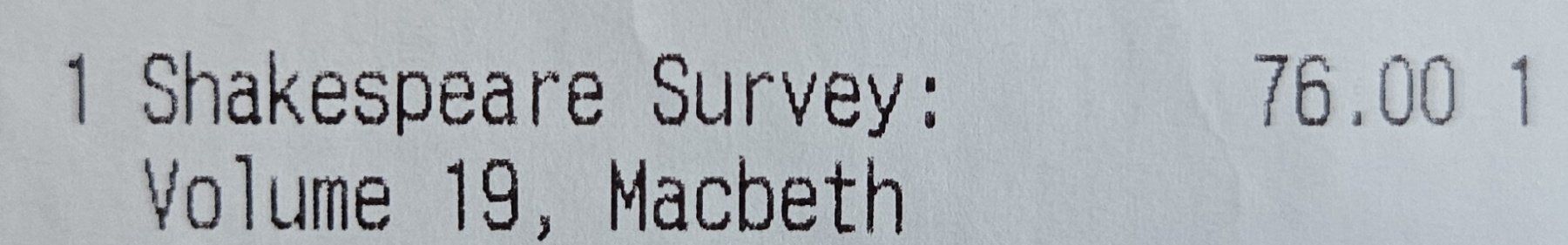 Libri: Shakespeare Survey 19: Macbeth – Usato da Schaffhausen venduto da brickenthusiast 7