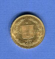 (567) 20 Fr. 1889 Helvetia Top Stgl Gold