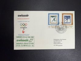 Swissair Sonderflugbrief Budapest-Zürich 1985