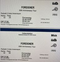 2 Tickets Foreigner diesen Do. 25. Juni, 20 Uhr