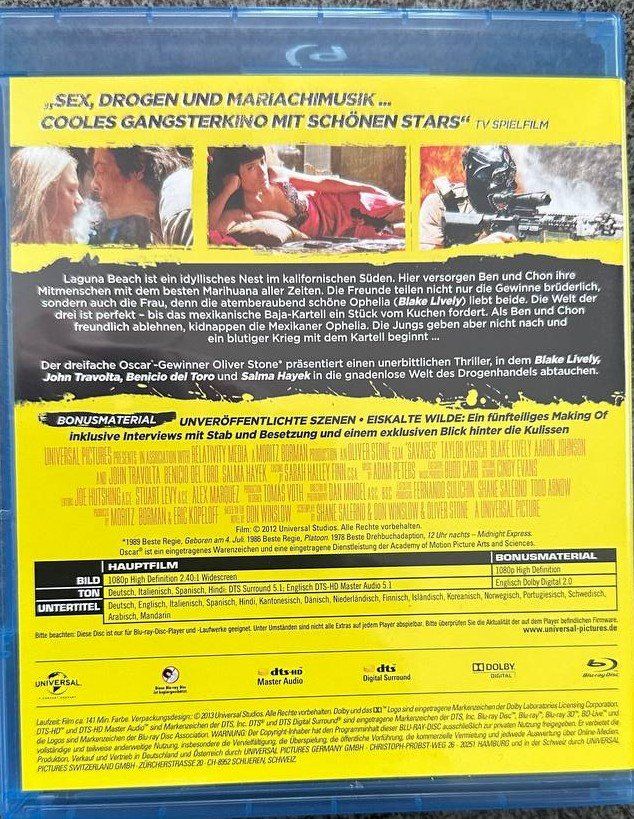 Tutti i DVDs: Savages - Extended Version - Blu-Ray - Top Zustand! – Usato da Beringen venduto da Mantafisch1 1