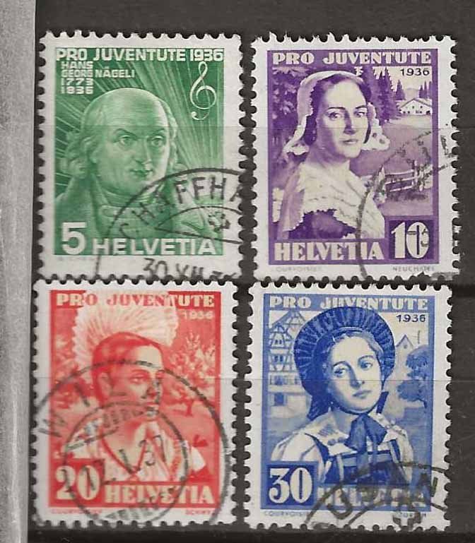 Tutti i francobolli: PJ036 - Pro Juventute 1936 obl. – Usato da Trélex venduto da Phil_Albert