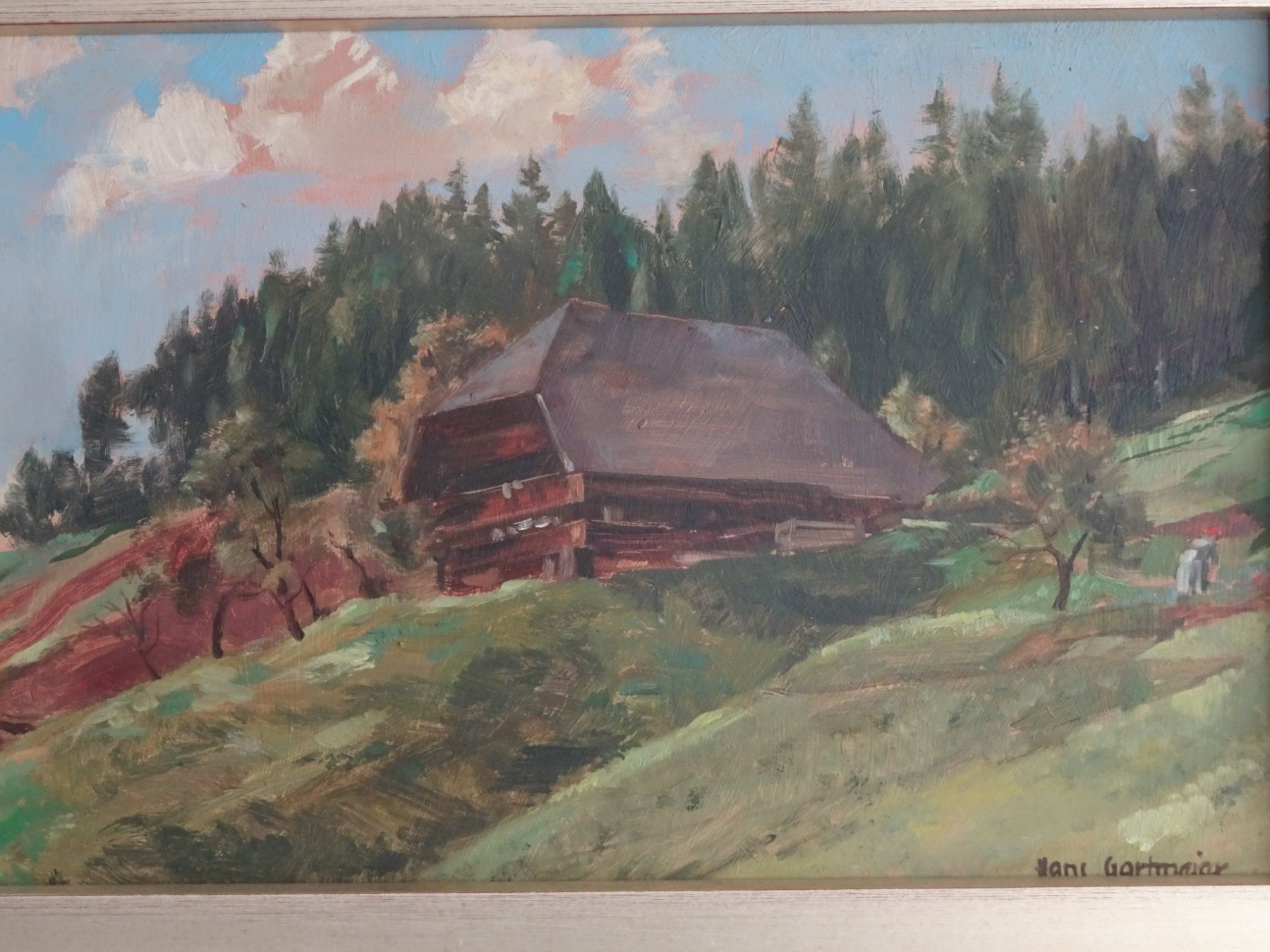 Dipinti: Ölbild Hans Gartmeier Gemälde Schweizer Kunst Original – Usato da Goldswil b. Interlaken venduto da troedlermarkt-goldsw