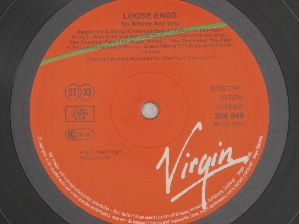 Dischi in vinile: LP - LOOSE END - SO WHERE ARE YOU? – Usato da Steckborn venduto da Quo7 2