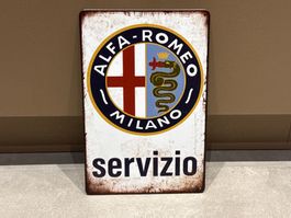 ALFA ROMEO SERVIZIO TOP ANGEBOT %%METALL SCHILD