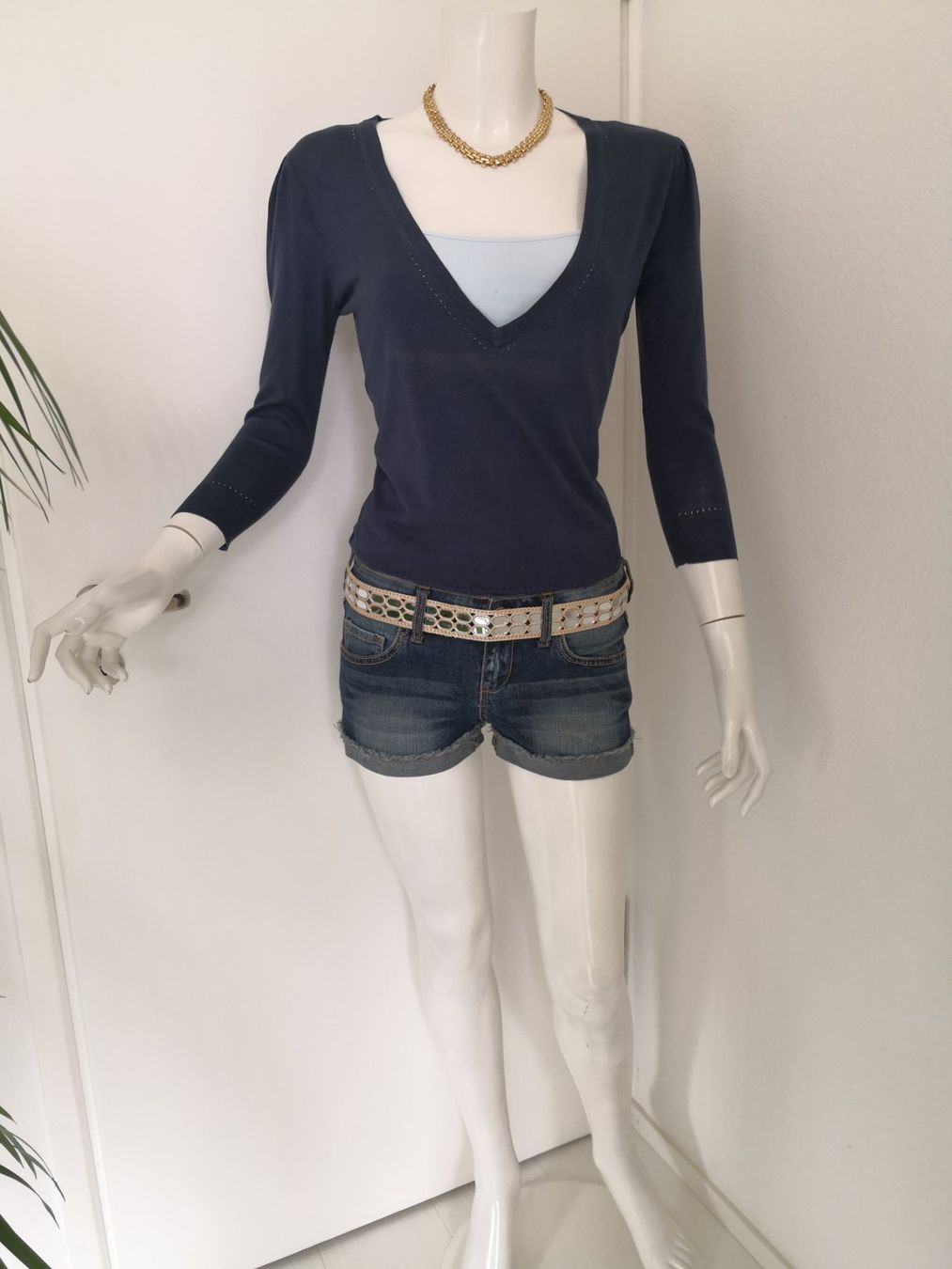 Mango Pullover & Sweatshirts: 🤩2 STK: MANGO STRICK-PULLOVER DUNKELBLAU SEIDE & TOP BLAU – Gebraucht aus Olten von Naja-Twins-Twins 5