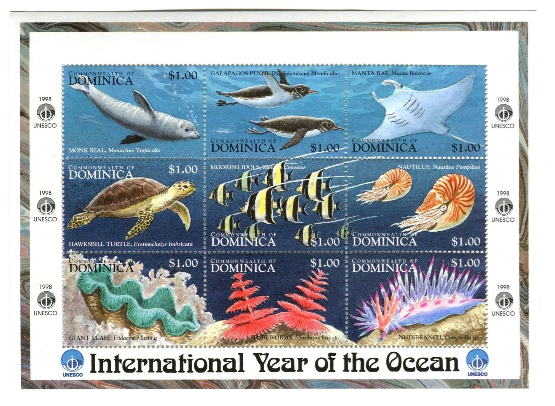 Alle Briefmarken: Block "Fische, Rochen". Dominica – Neu und originalverpackt aus Basel von Butsch5