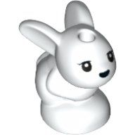 LEGO 18852pb01 White Bunny / Rabbit, Friends, Baby