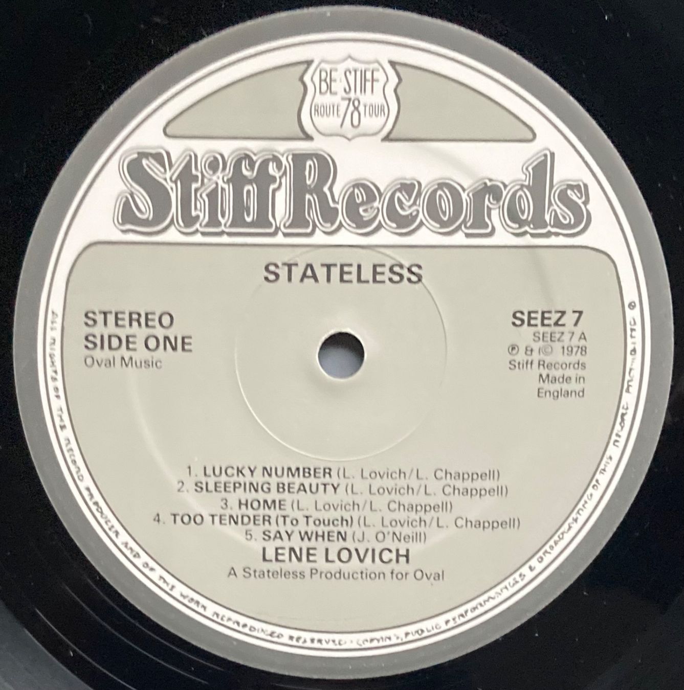 Vinyles: LENE LOVICH - STATELESS – D'occasion à Poliez-Pittet par Newtown-Records 3