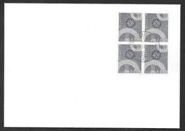 FDC Nr. 448 Viererblock ET Hunzenschwil 13.3.1967