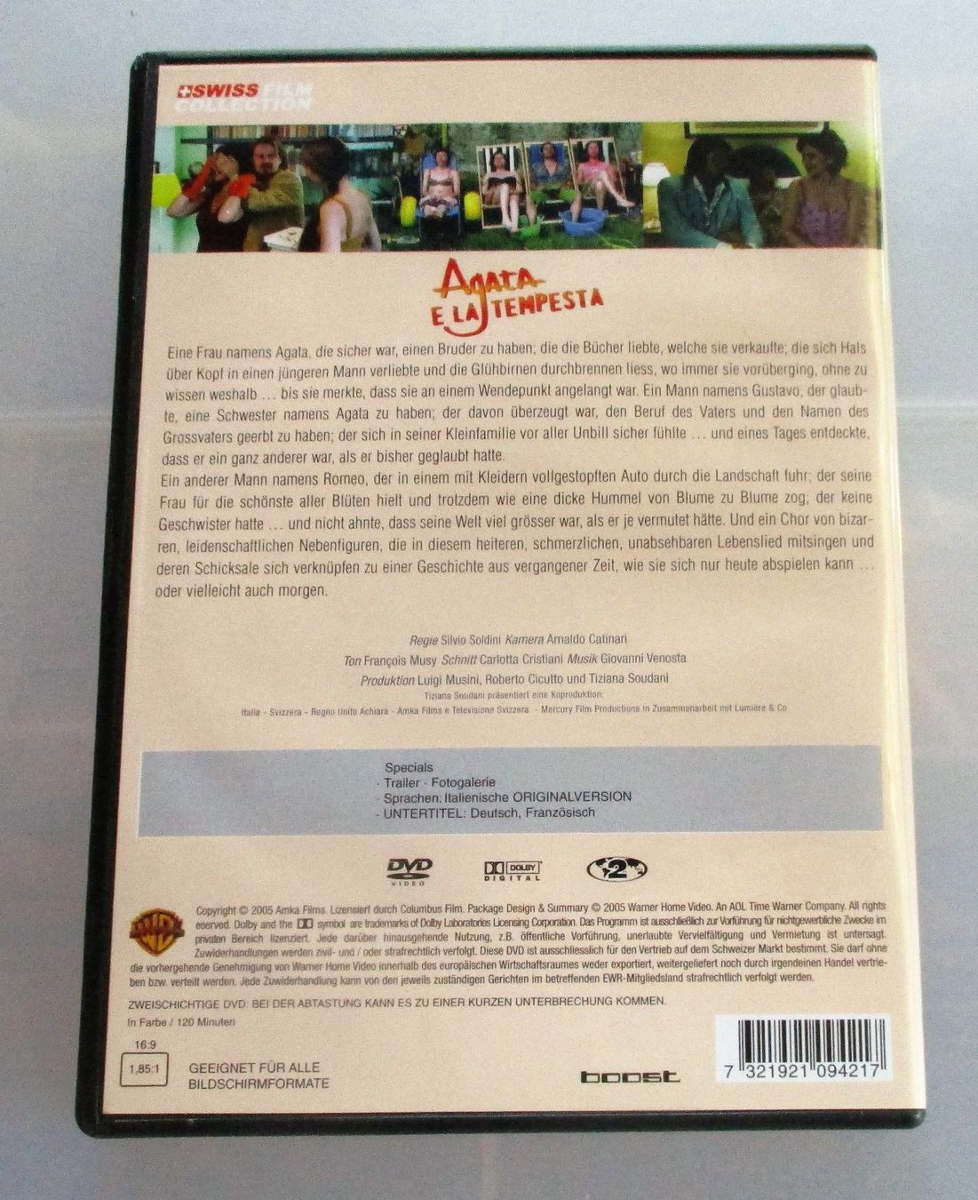 Tutti i DVDs: AGATA E LA TEMPESTA - Silvio Soldini Deutsch – Usato da Wattwil venduto da Muriel10 1