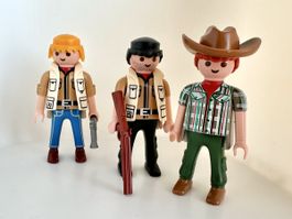 PLAYMOBIL Western Figuren – Cowboy & 2 Jäger · 3 Figuren