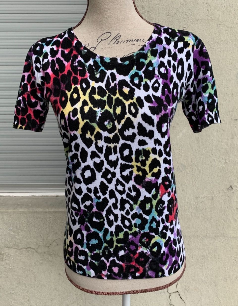 Tops: Splendide twinset 2 pièces LEO&UGO léopard fluo t.2 – Neu (gemäss Beschreibung) aus Martigny von only__you