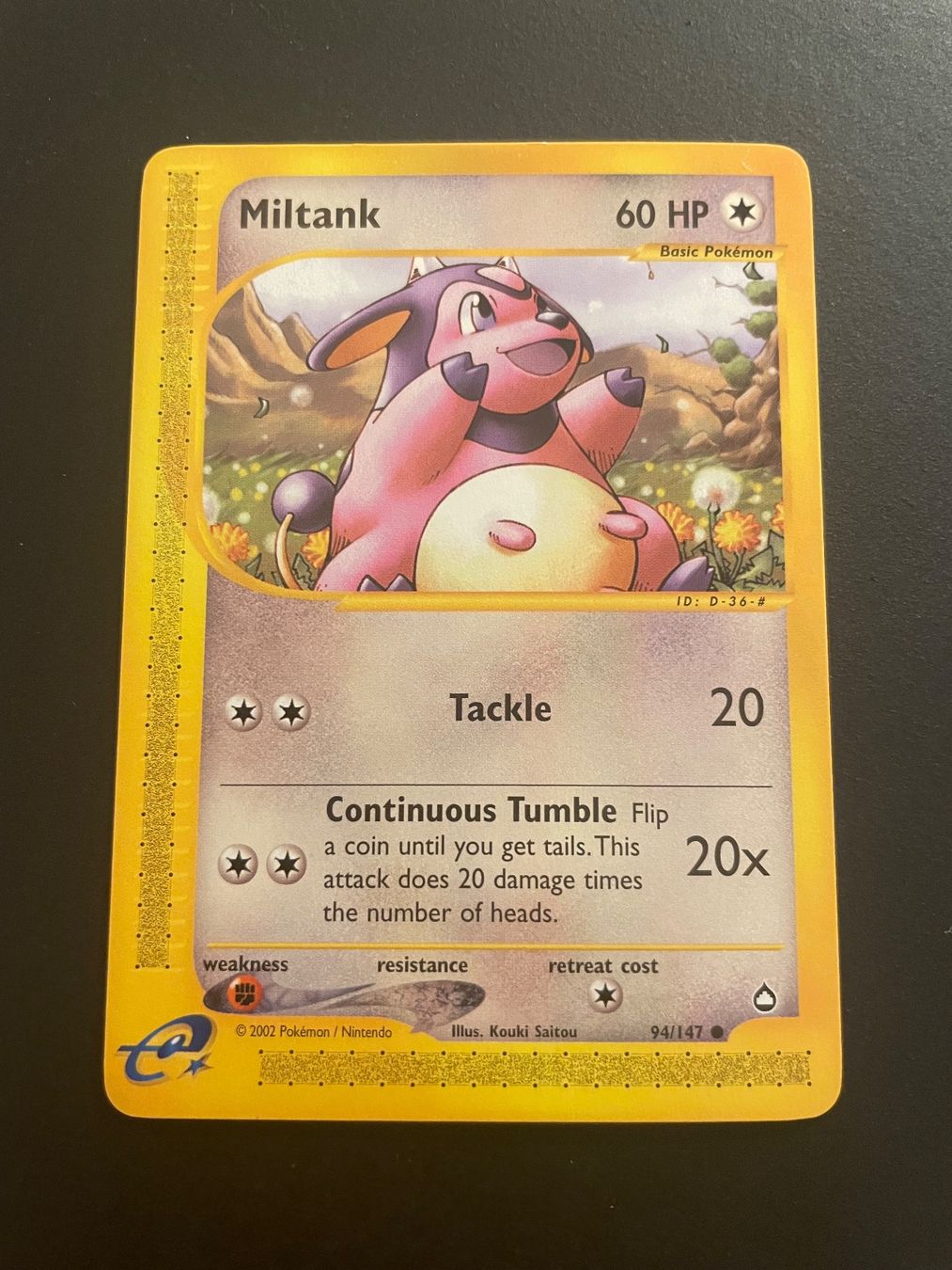 Pokémon Cartes à collectionner: Miltank 94/147 Aquapolis e-Series – D'occasion à Zürich par pokemon_cards