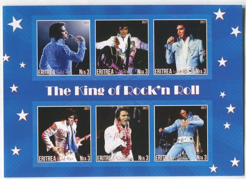 Tutti i francobolli: Block "Elvis Presley". Eritrea. – Nuovo e nell'imballaggio originale da Basel venduto da Butsch5