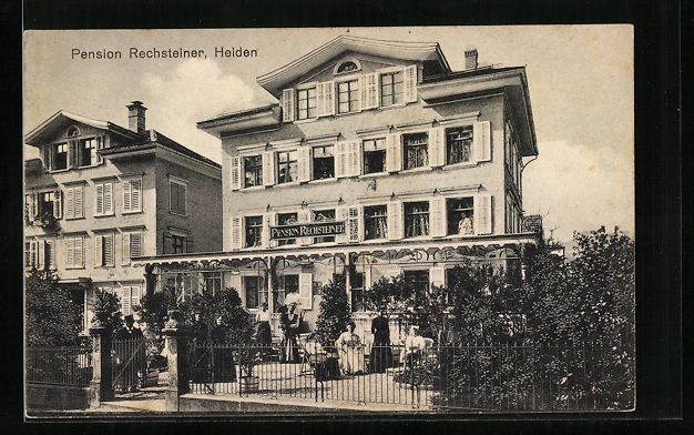 Ansichtskarten: Heiden, Pension Rechsteiner mit Garten – Gebraucht aus Berlin von bartko-reher