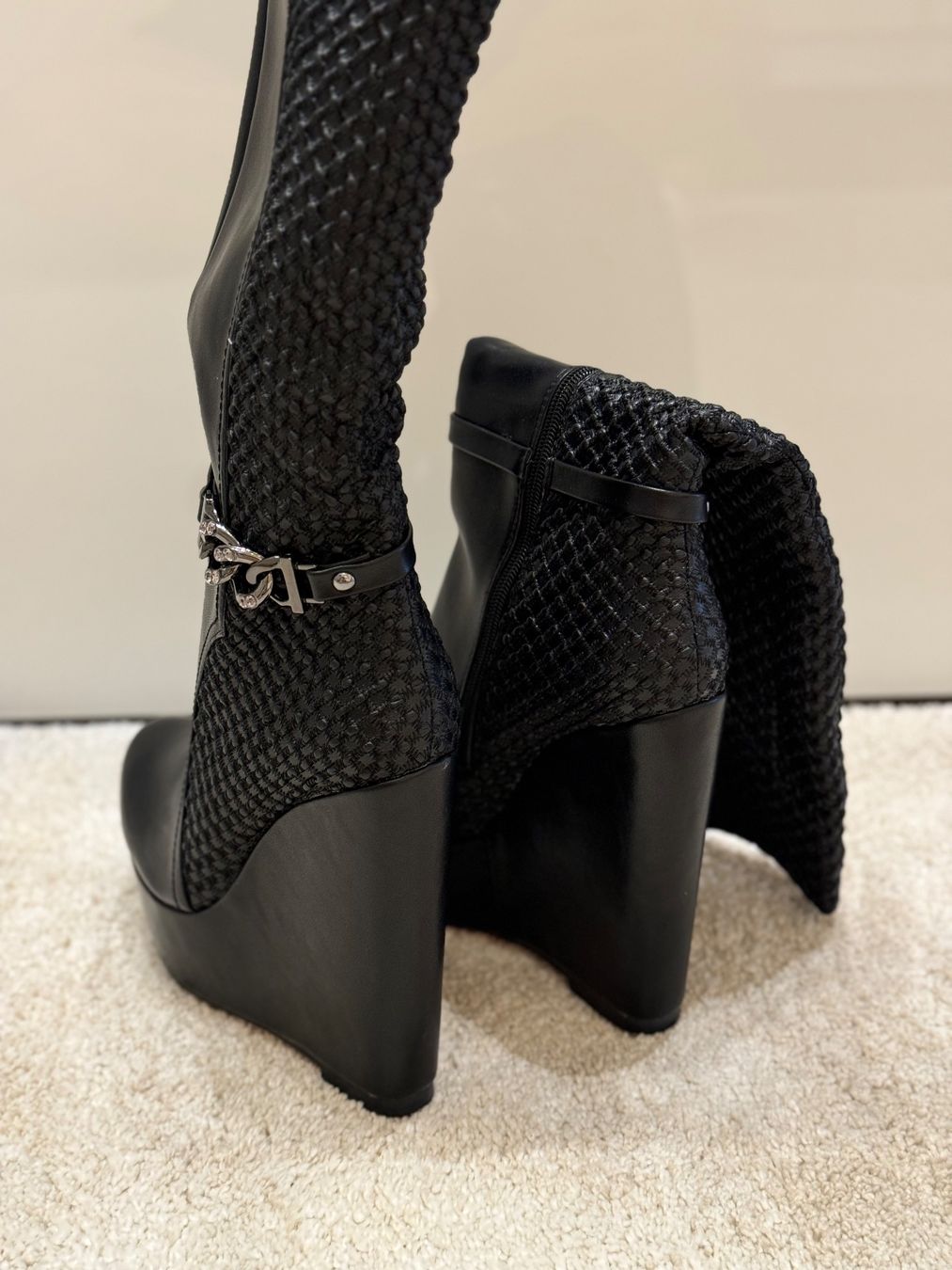 Scarpe da donna: Plateu Wedge Boots, Gr. 39 – Nuovo (secondo la descrizione) da Oberdiessbach venduto da j_schafi 5
