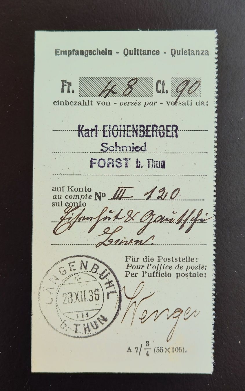 Buste & buste per spedizione: Couvert Eisenhut & Gautschy Bern 1936 – Usato da Lenzburg venduto da Dani_Lenzburg 2