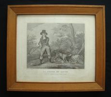 "La Chasse du Lièvre" Hasenjagd, Kupferstich Antonio Suntach