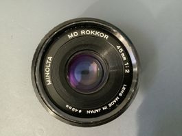 Minolta Rokkor Objektiv, 45mm 1:2