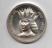 (1271) Austria, Silbermedaille Relief, König Friedrich Ⅲ