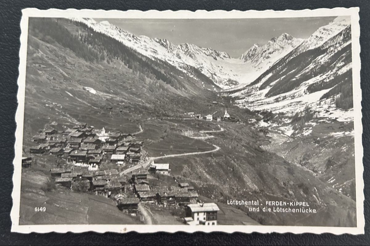 Cartoline postali: Luftaufnahme Ferden im Lötschental  – Usato da Horw venduto da Tellbub