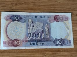 Irak 10 dinars banknote 1973,delivery end of June