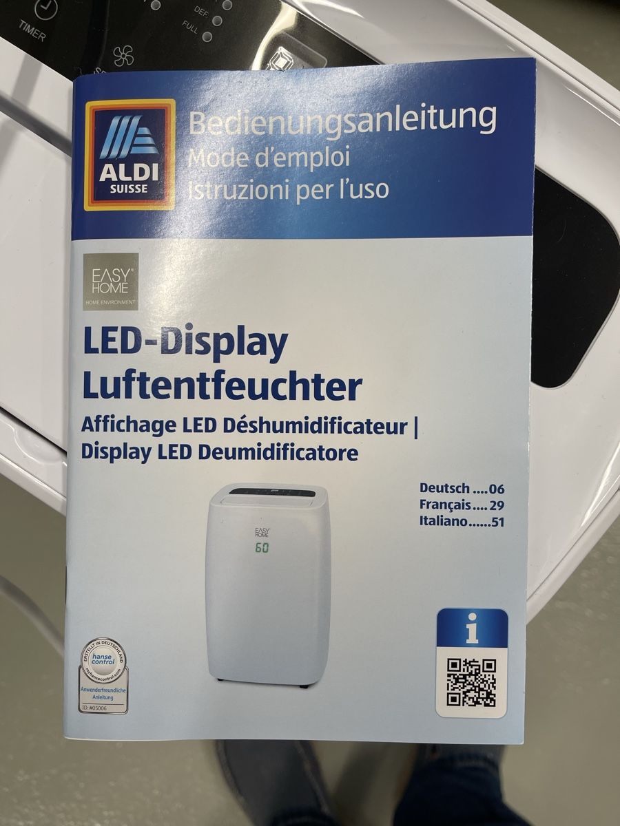 Luftentfeuchter: LED-Display Luftentfeuchter Easy Home Aldi neu – Neu (gemäss Beschreibung) aus Einsiedeln von gastroinventar 6
