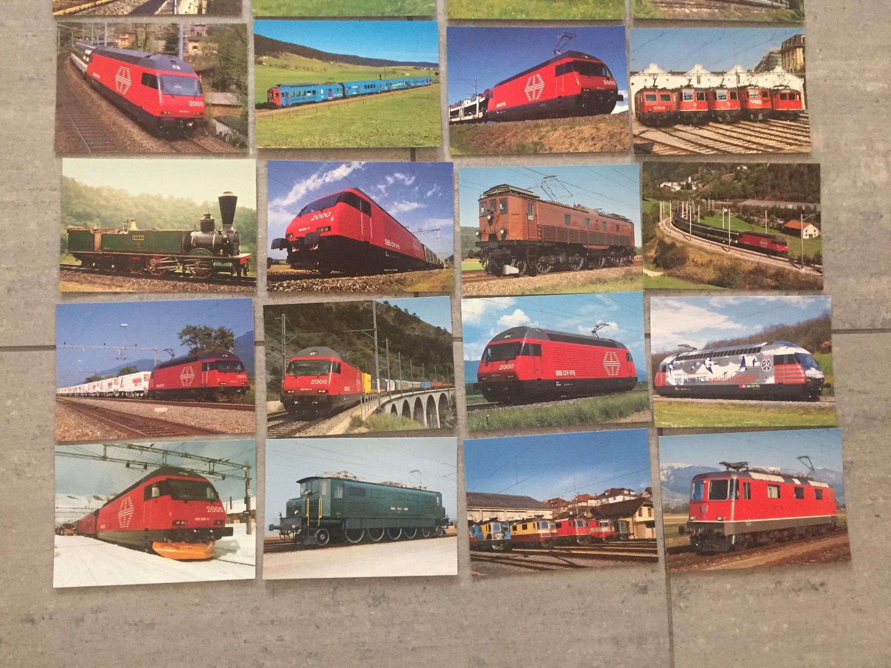 Cartoline postali: Ansichtskarten Lot Schweizer Eisenbahnen SBB Color 28 Stück – Usato da Bichelsee venduto da Gloeckner 2