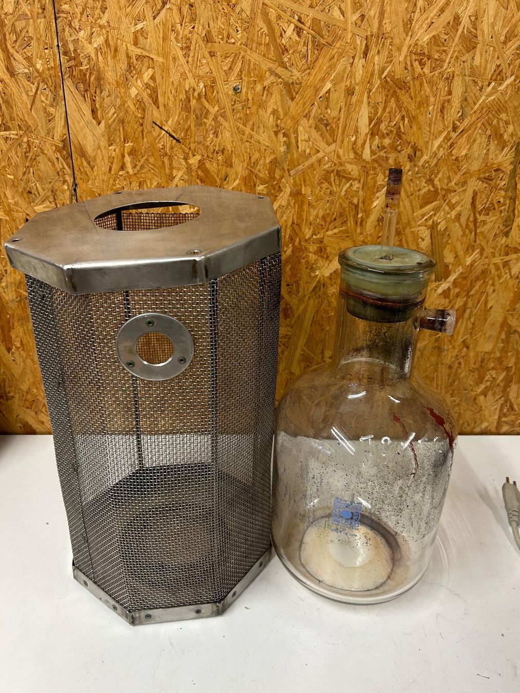 Accessori da laboratorio: Saugflasche Schott 3L mit Schutzkäfig – Usato da Schupfart venduto da philippb06