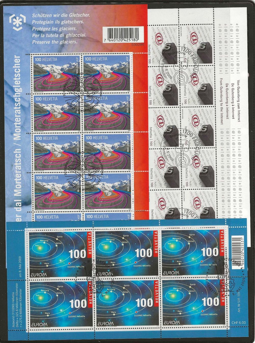 Tutti i francobolli: Lot mit 7 Kleinbogen von 2009 : KP 315.-- – Usato da Gümligen venduto da Geniusbuy