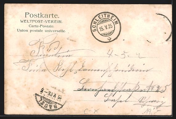 Cartoline postali: Schleitheim, Totalansicht auf Ort mit Um – Usato da Berlin venduto da bartko-reher 1