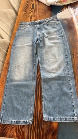 Jean denim homme coupe large bleu état comme neuf