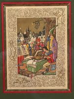 Miniature painting :Lai de Lanval, Marie de France