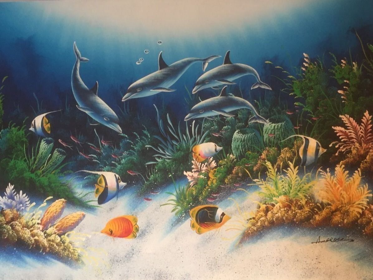 Dipinti: Aquarium-Bild handgemalt – Nuovo (secondo la descrizione) da Gais venduto da FidelCastro2