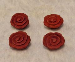 Nr. 10 „Jim Knopf“ Kokosknopf 4 Stück rote Rosen